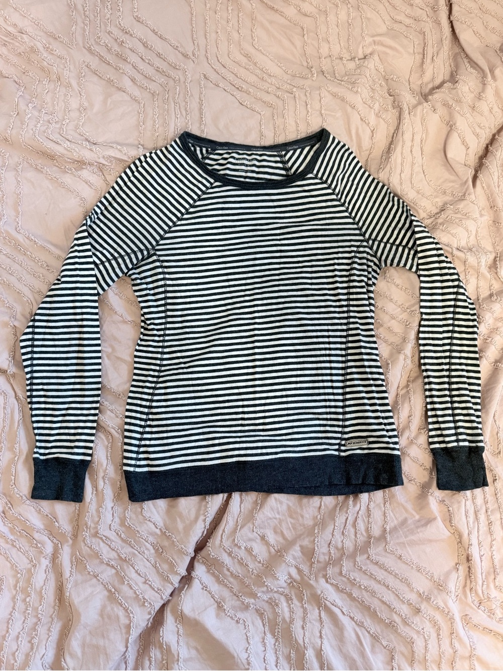 Calvin Klein Striped Raglan Long Sleeve Top